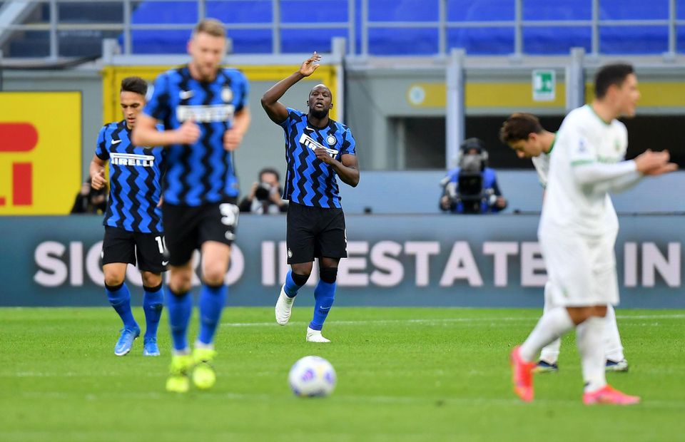 Milan Škriniar v zápase Inter Miláno - Sassuolo