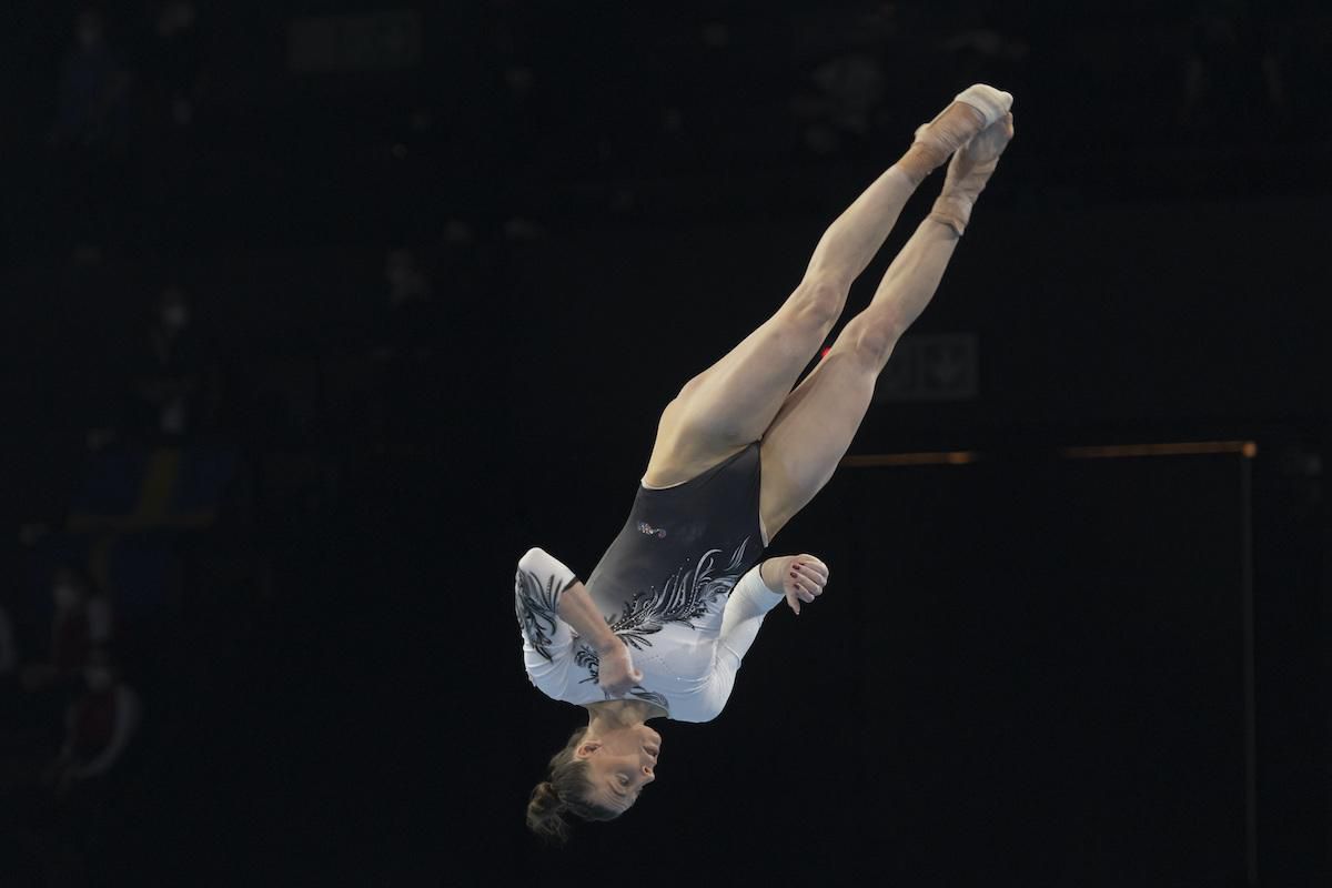 Slovenská gymnastka Barbora Mokošová.