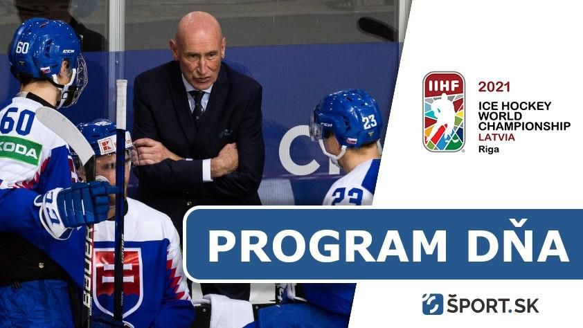 MS v hokeji 2021: Program dňa - štvrtok 3. jún - dnes hrá Slovensko (štvrťfinále)