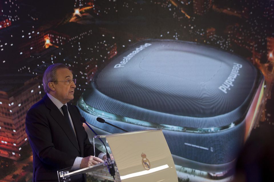 Hlavný iniciátor myšlienky a prezident Realu Madrid Florentino Pérez.