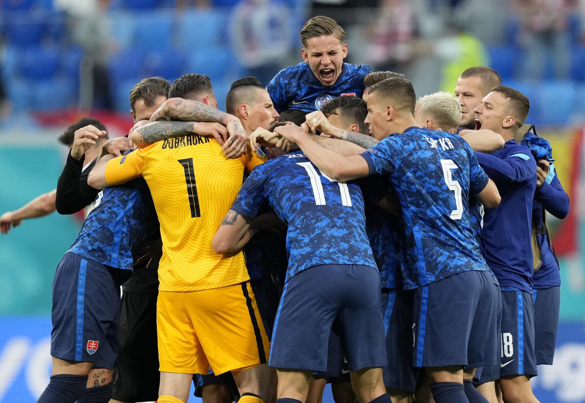 EURO 2020: Poľsko - Slovensko (Slováci sa tešia z víťazstva)