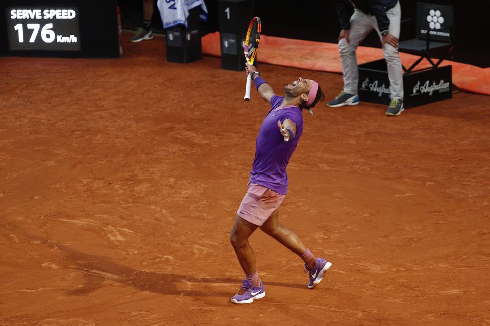 Rafael Nadal sa teší  z víťazstva