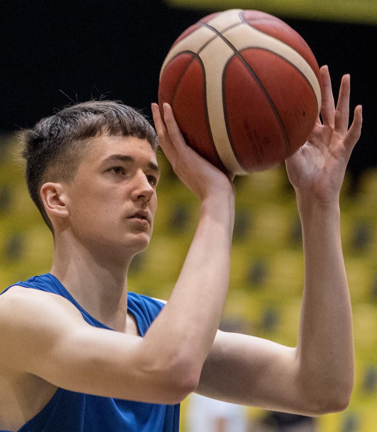 Slovenský basketbalový reprezentant Timotej Malovec.