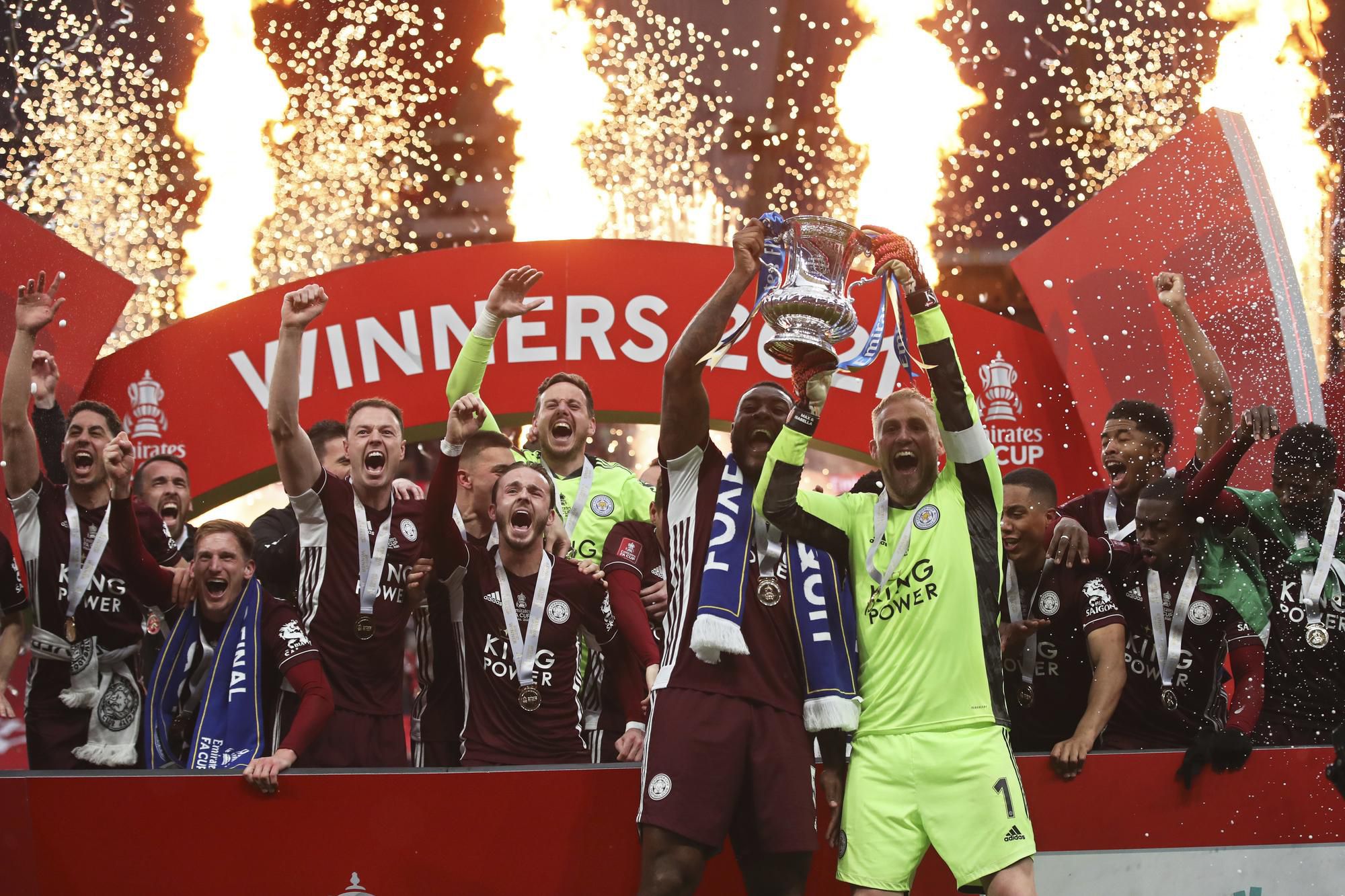 Leicester CIty oslavuje triumf FA Cupu