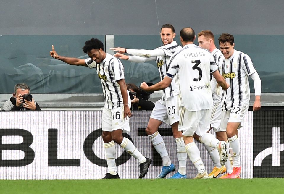 Hráči Juventusu sa tešia z gólu.