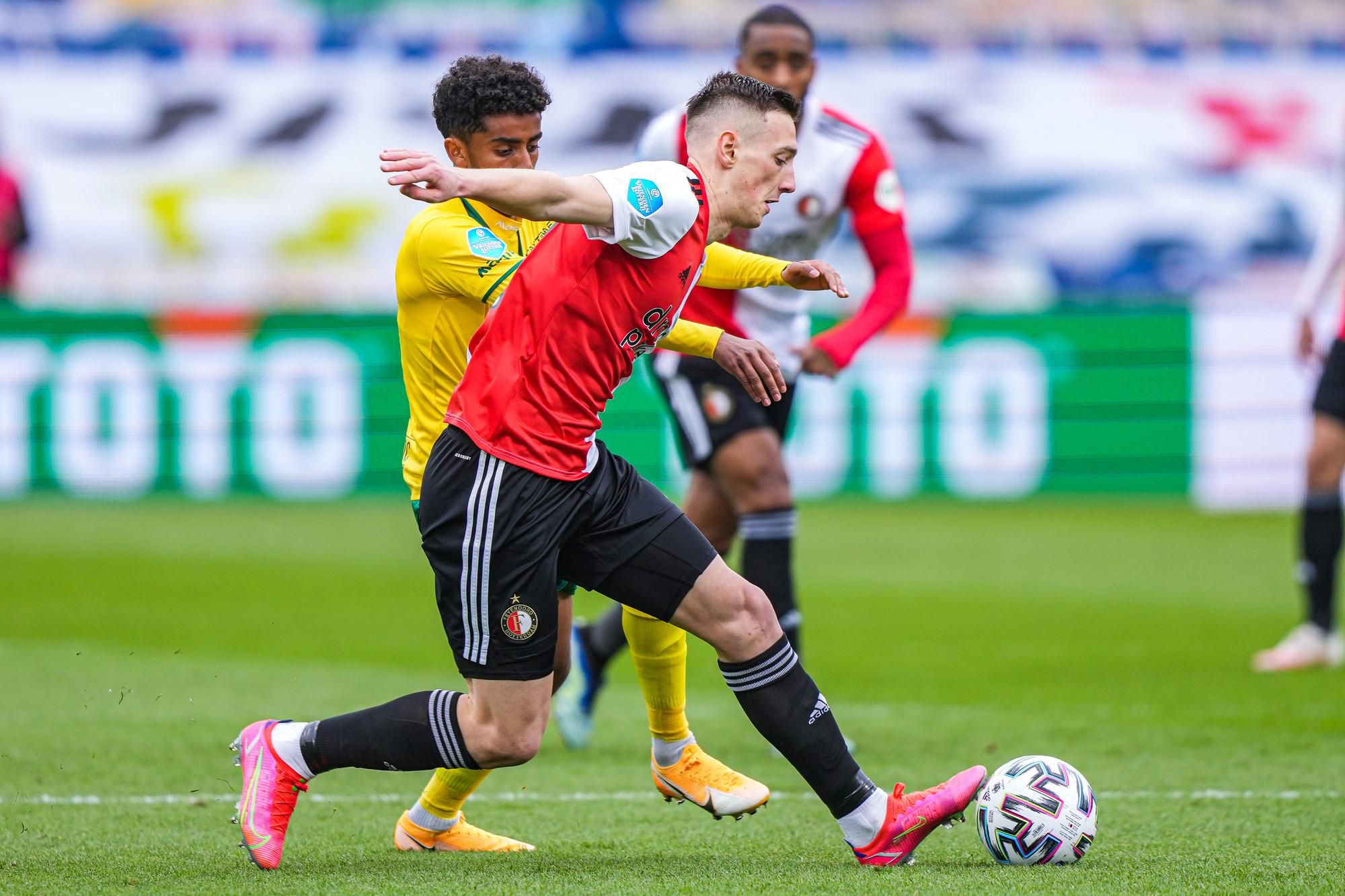 Róbert Boženík (Feyenoord Rotterdam) v zápase proti Fortune Sittard