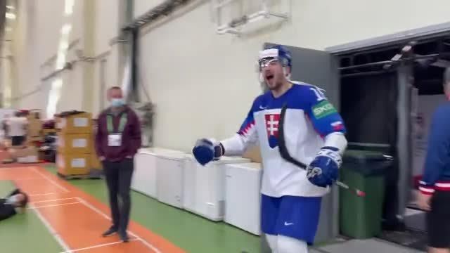 VIDEO: Radosť slovenských hokejistov po víťazstve nad Ruskom