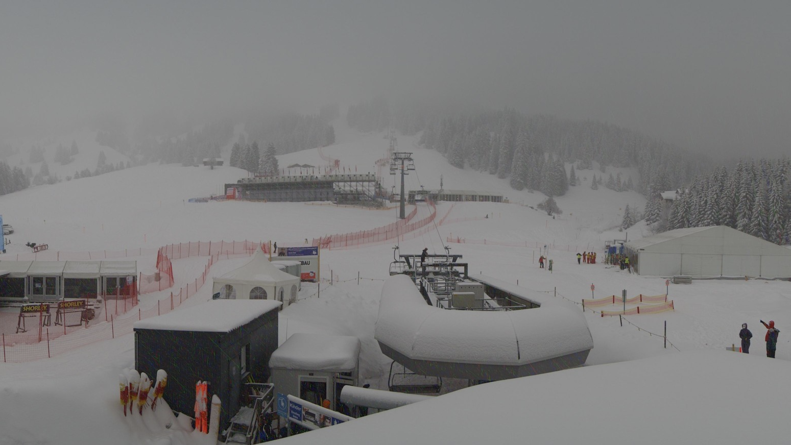 Situácia v stredu ráno v Lenzerheide.