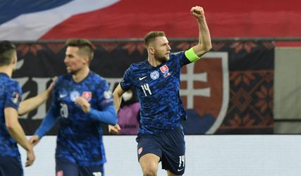 Pozrite si prvý gól Slovenska proti Rusku, hlavičkou sa zaskvel Milan Škriniar