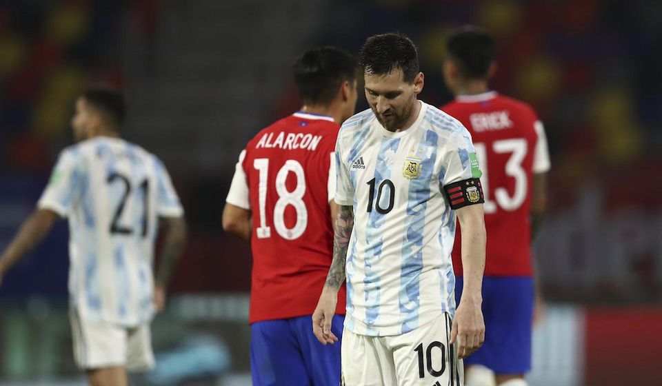 Lionel Messi v zápase Argentína - Čile