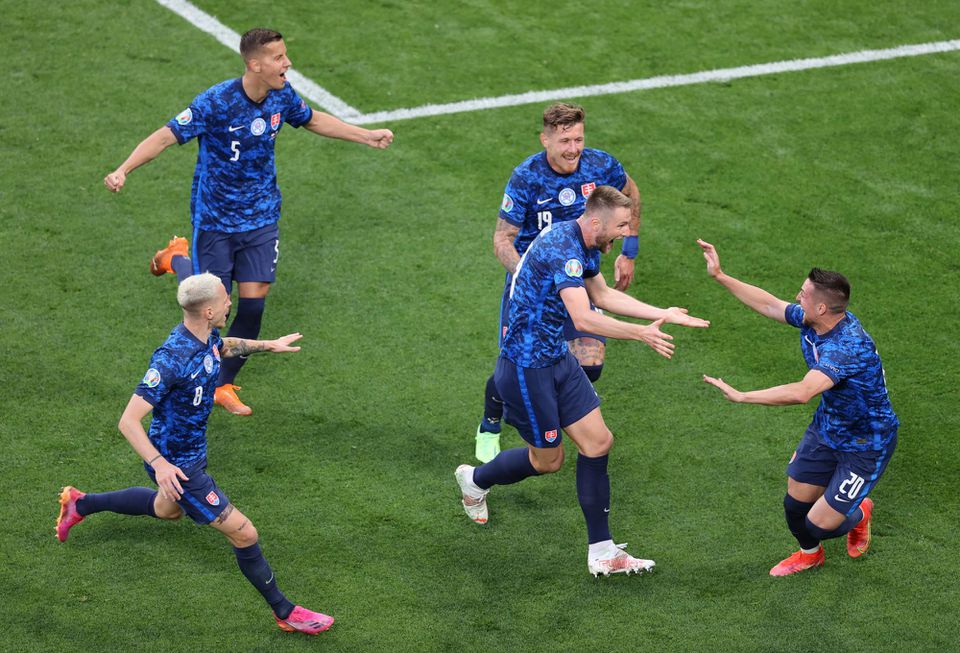 EURO 2020: Poľsko - Slovensko (Slováci sa tešia z gólu na 2:1)