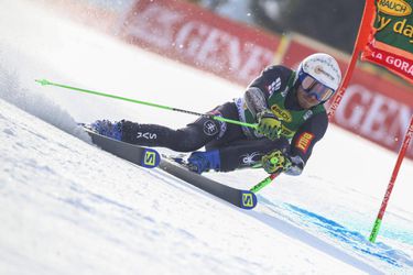 Adam Žampa v 2. kole obrovského slalomu v Kranjskej Gore