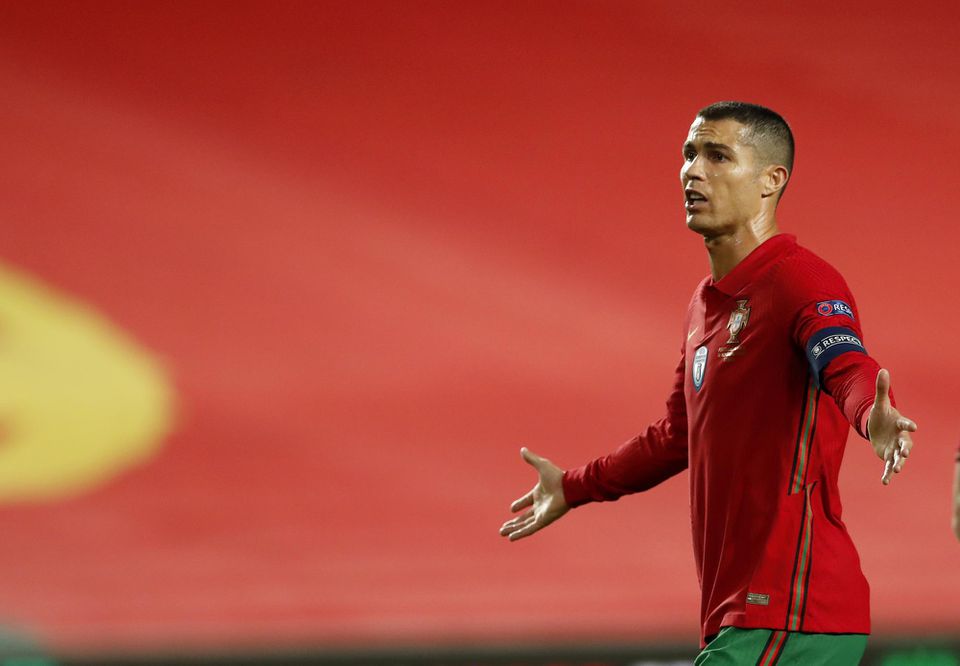 Cristiano Ronaldo v zápase Ligy národov Portugalsko - Francúzsko
