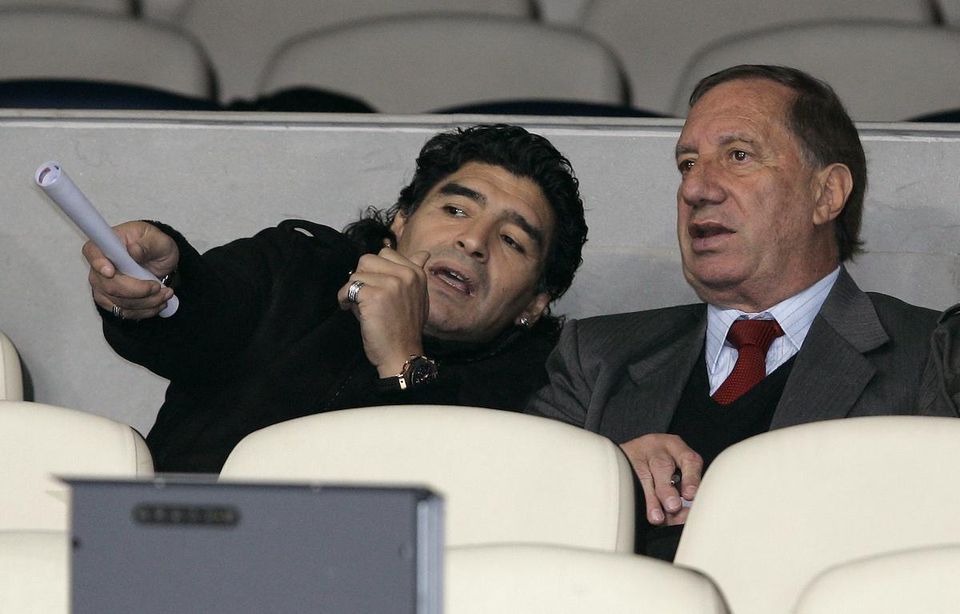 Diego Maradona a Carlos Bilardo.