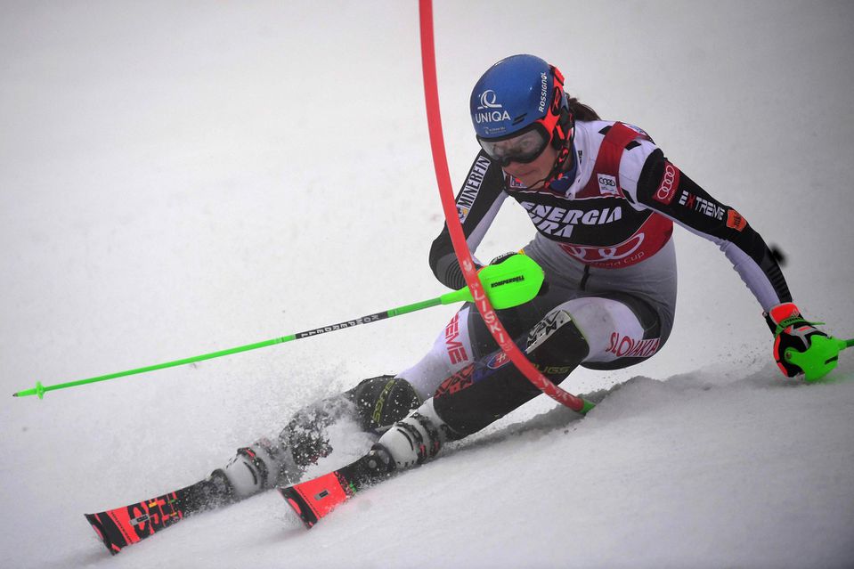 Petra Vlhová v 1. kole slalomu žien Svetového pohára v alpskom lyžovaní v Záhrebe