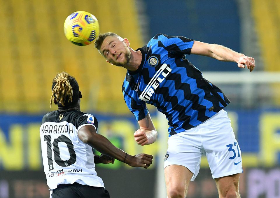 Milan Škriniar (Inter Miláno) v zápase proti FC Parma