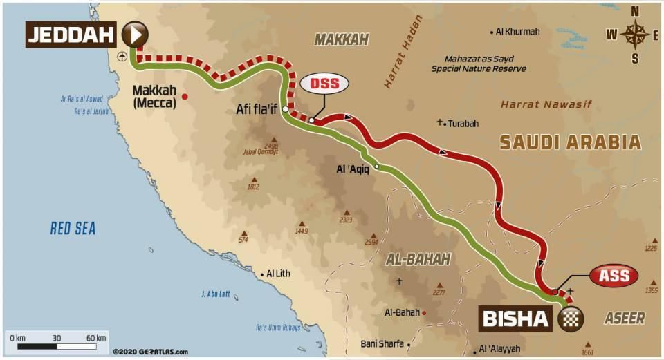 1. etapa Rely Dakar 2021