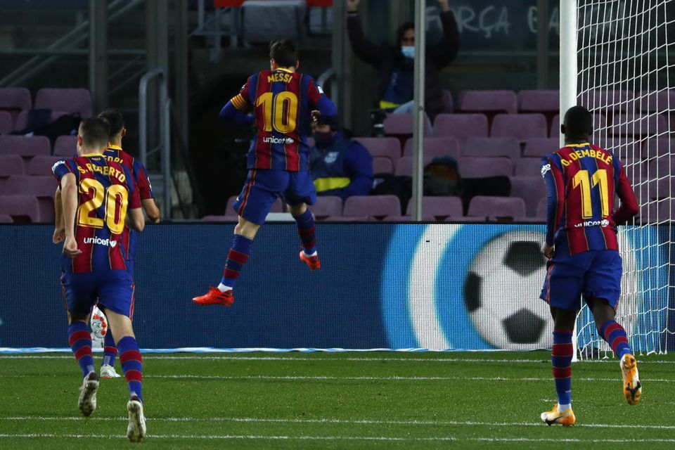 Lionel Messi oslavuje strelený gól