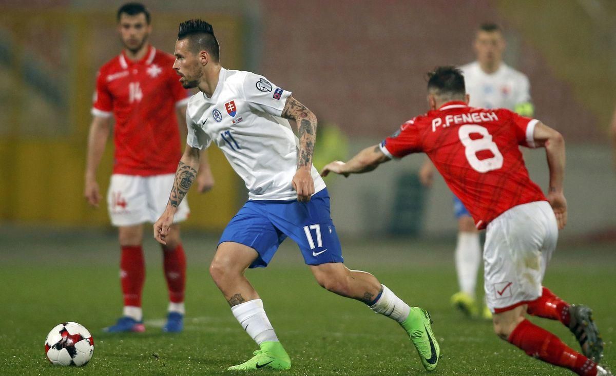 Marek Hamšík v zápase proti Malte ešte v roku 2017