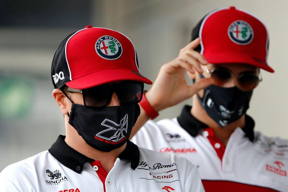 Kimi Räikkönen a Antonio Giovinazzi.