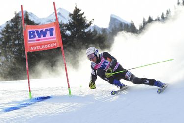 Adam Žampa v 2. kole obrovského slalomu v Adelbodene