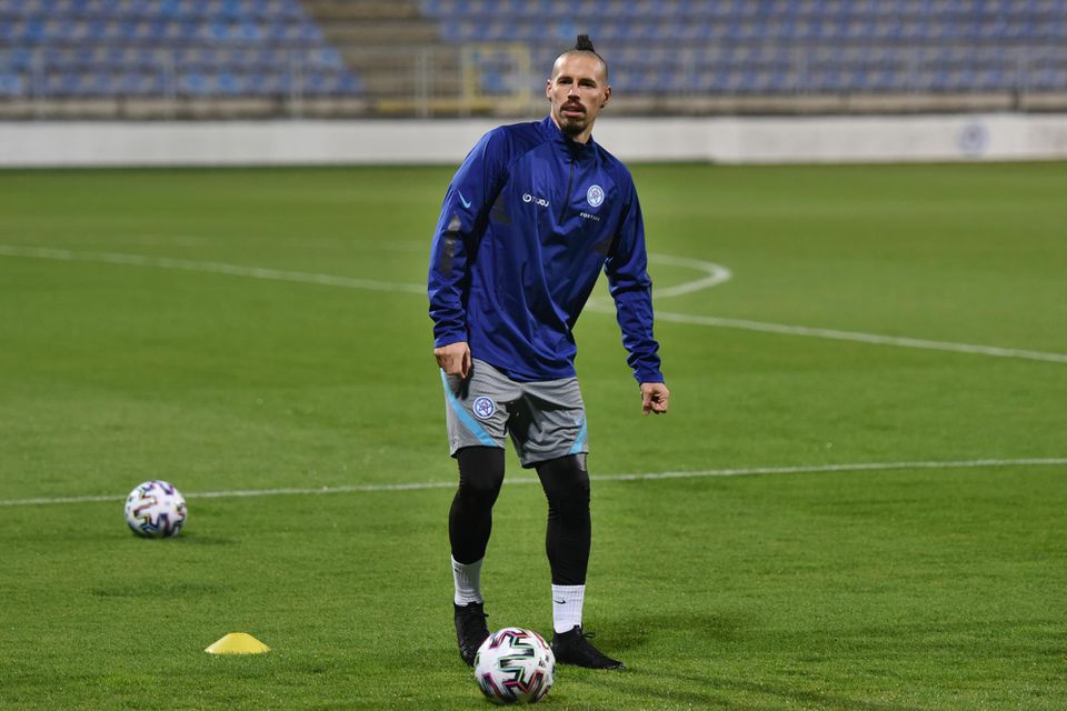 Kapitán slovenskej futbalovej reprezentácie Marek Hamšík.