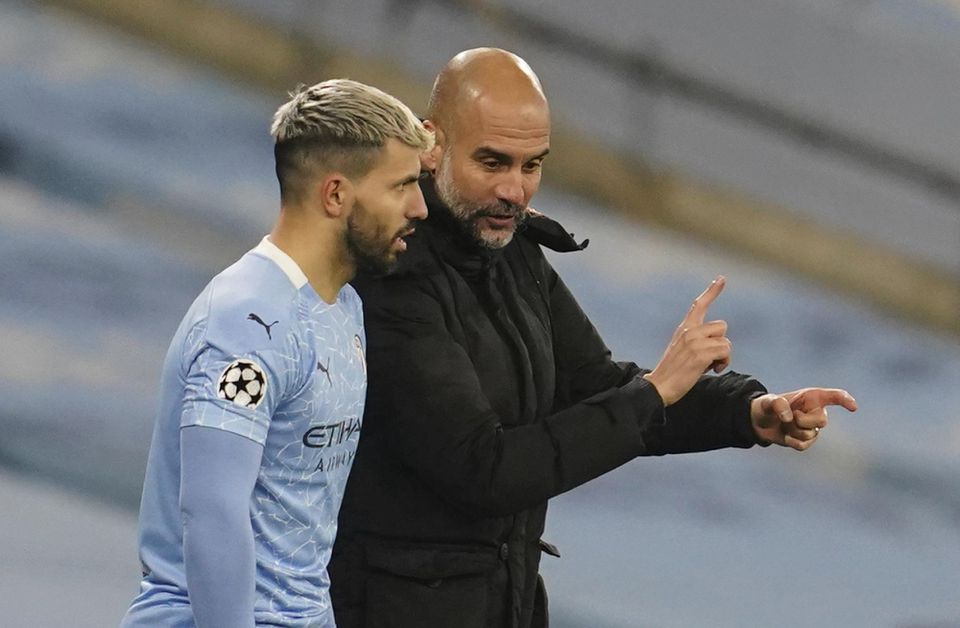 Sergio Agüero a Pep Guardiola.