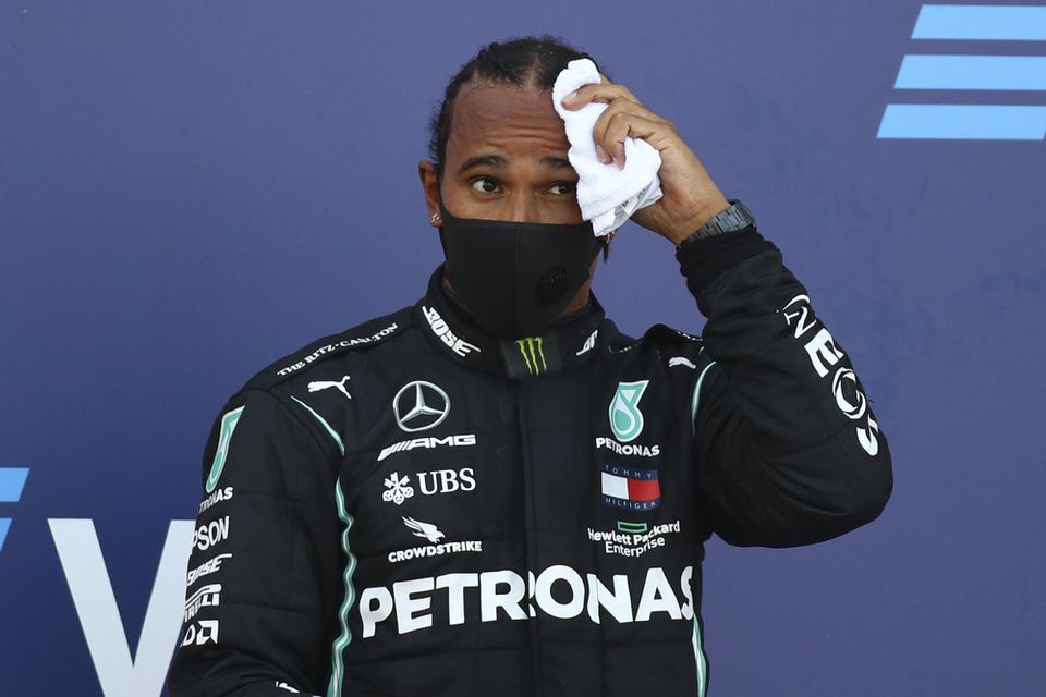 Lewis Hamilton po Veľkej cene Ruska 2020.