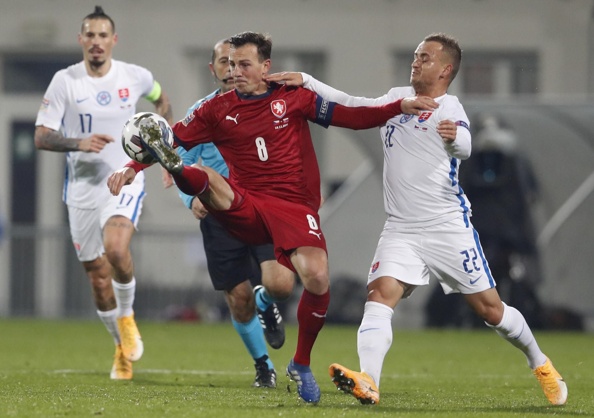 Liga národov: Česko - Slovensko (Vladimír Darida, Stanislav Lobotka)