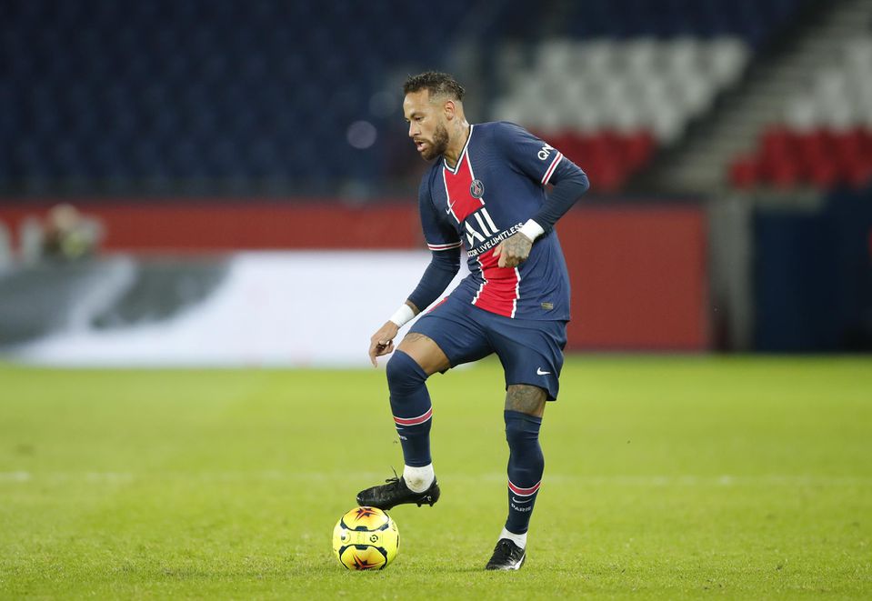 Neymar v zápase Paris Saint-Germain - Angers
