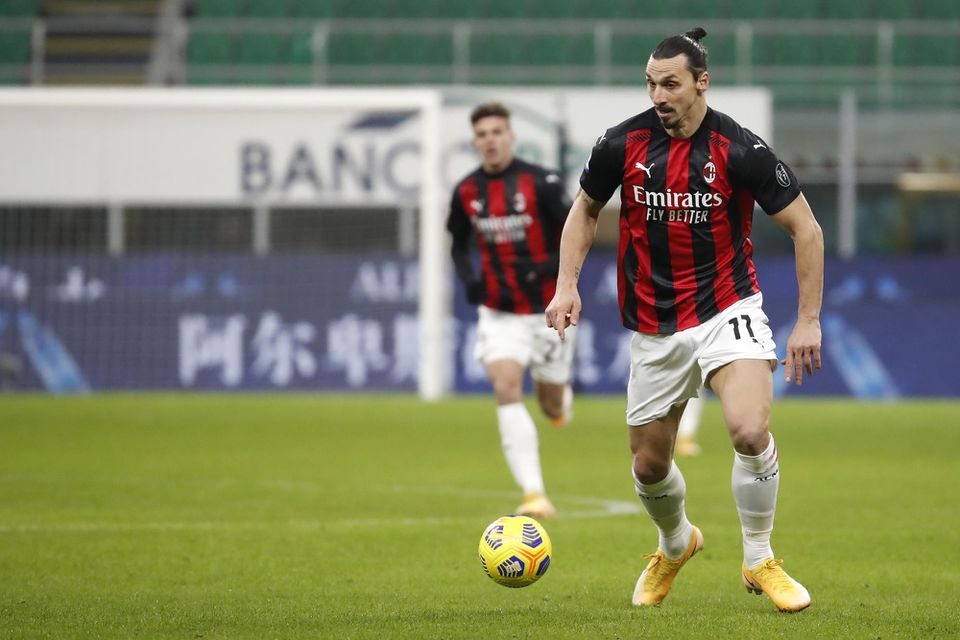 Zlatan Ibrahmovič v zápas AC Miláno -  FC Turín