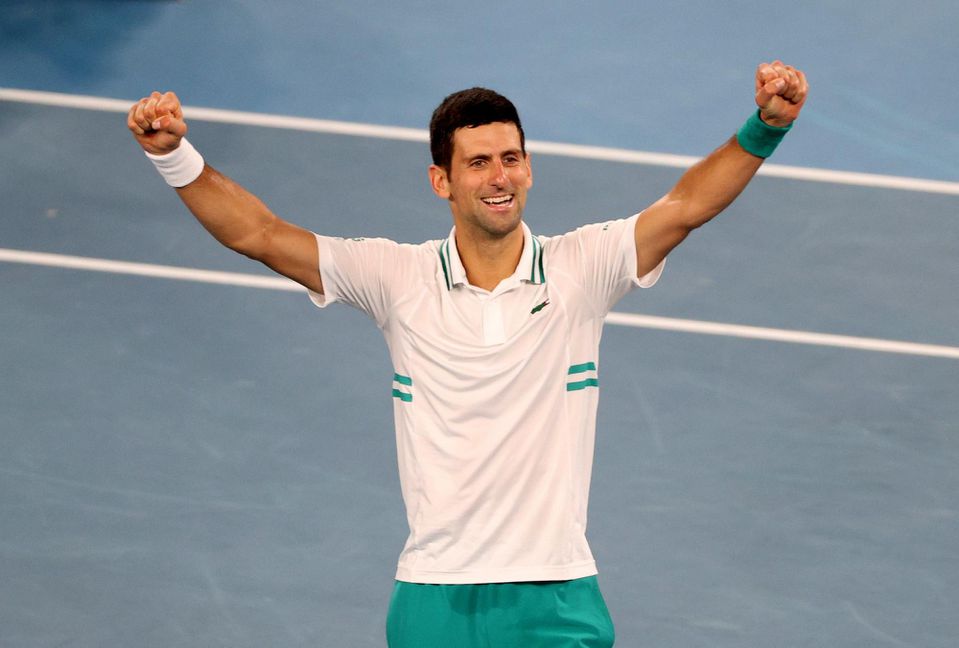 Novak Djokovič sa raduje po víťazstvo vo finále Australian Open