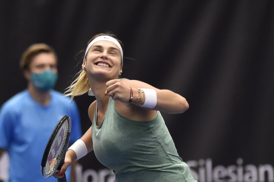Arina Sobolenková sa raduje z celkového víťazstva na turnaji WTA v Ostrava