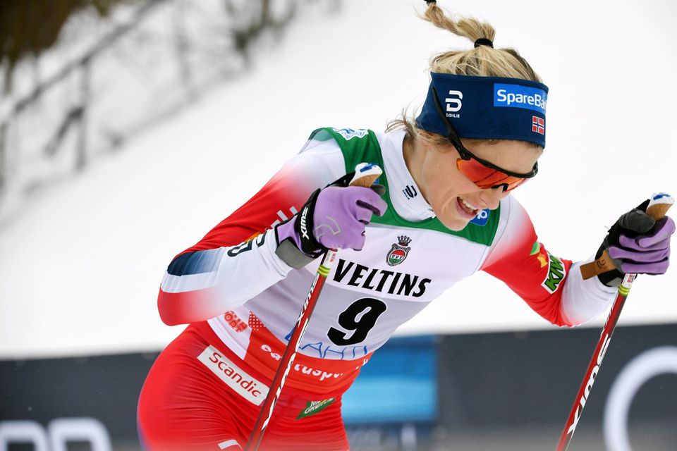 Therese Johaugová počas pretekov SP v Lahti