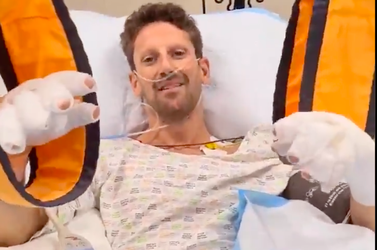 Romain Grosjean sa ozýva fanúšikom z nemocničného lôžka: Všetkým vám ďakujem