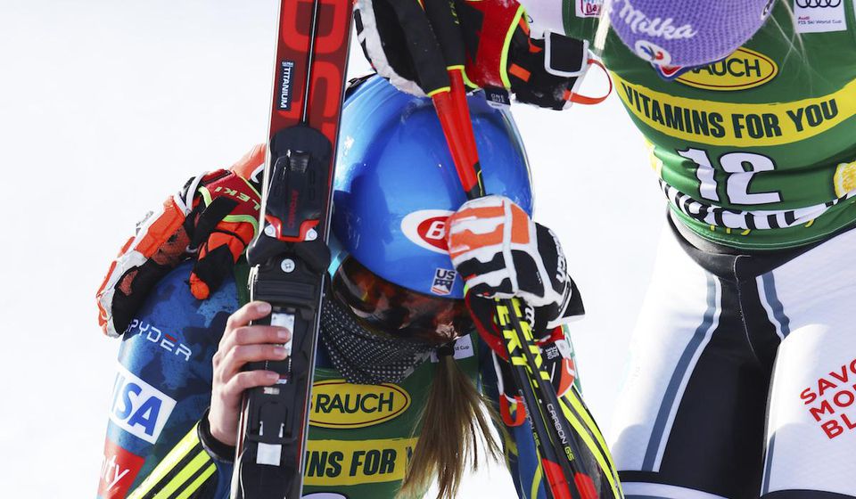 Mikaela Shiffrinová po víťazstve v obrovskom slalome