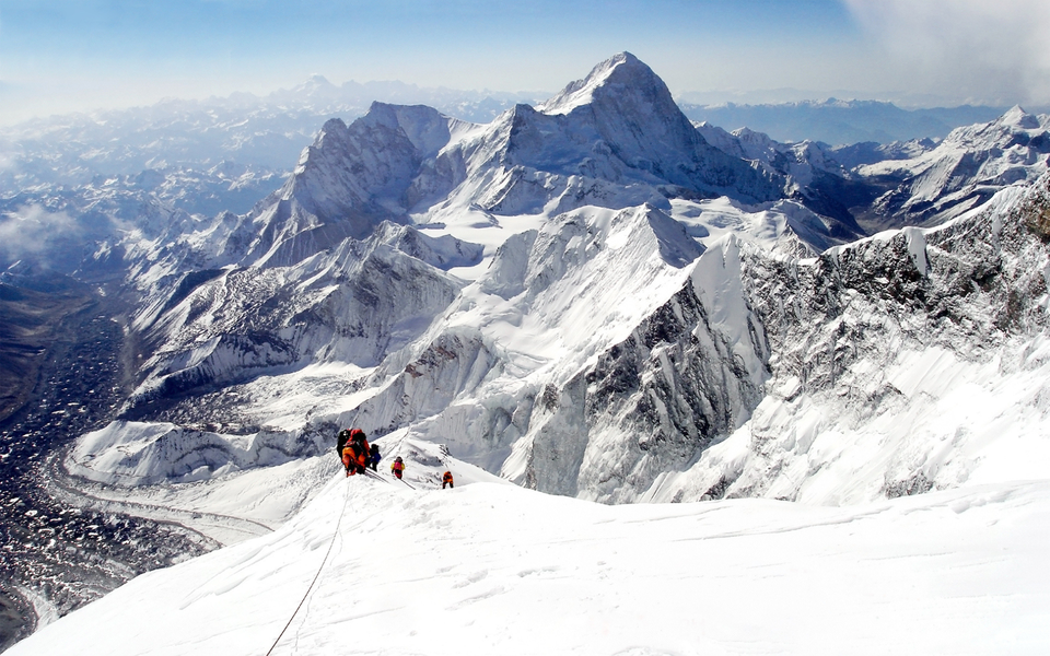 Horolezci na výprave na Mount Everest