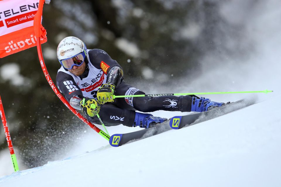 Adam Žampa počas 1. kola obrovského slalomu v Alta Badii