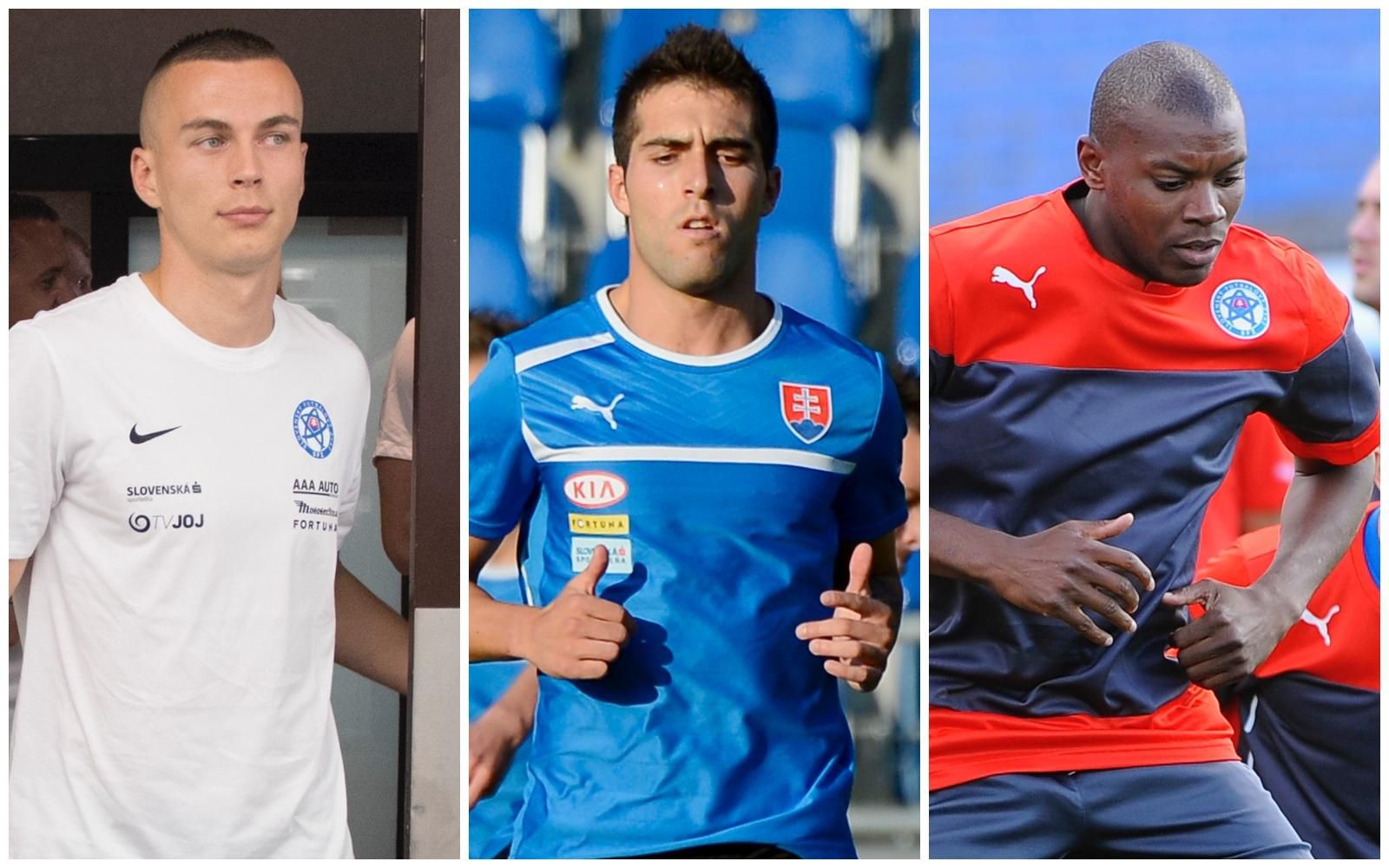 Boris Sekulič, David Depetris a Karim Guédé v drese slovenskej reprezentácii