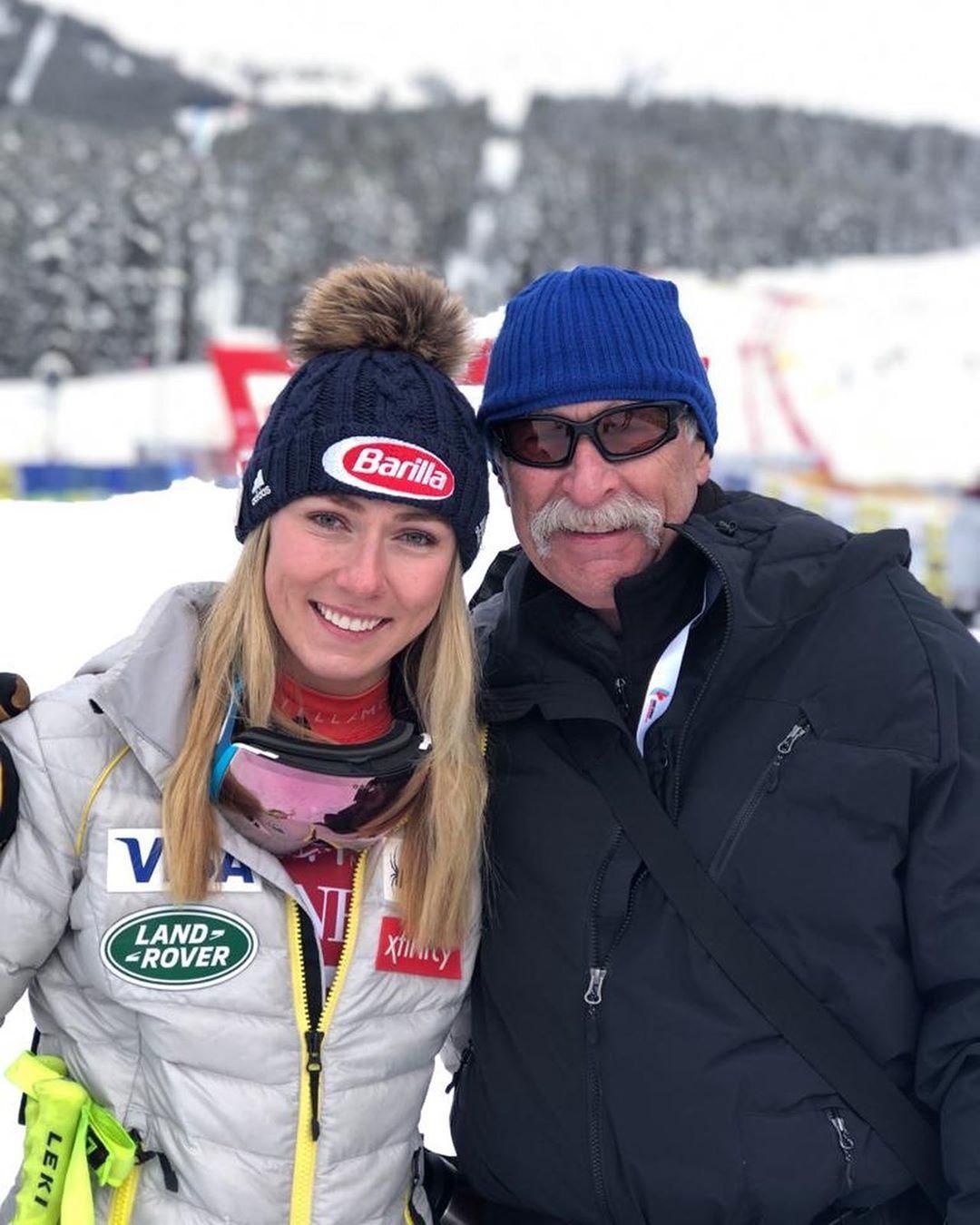 Mikaela Shiffrinová s otcom Jeffom.