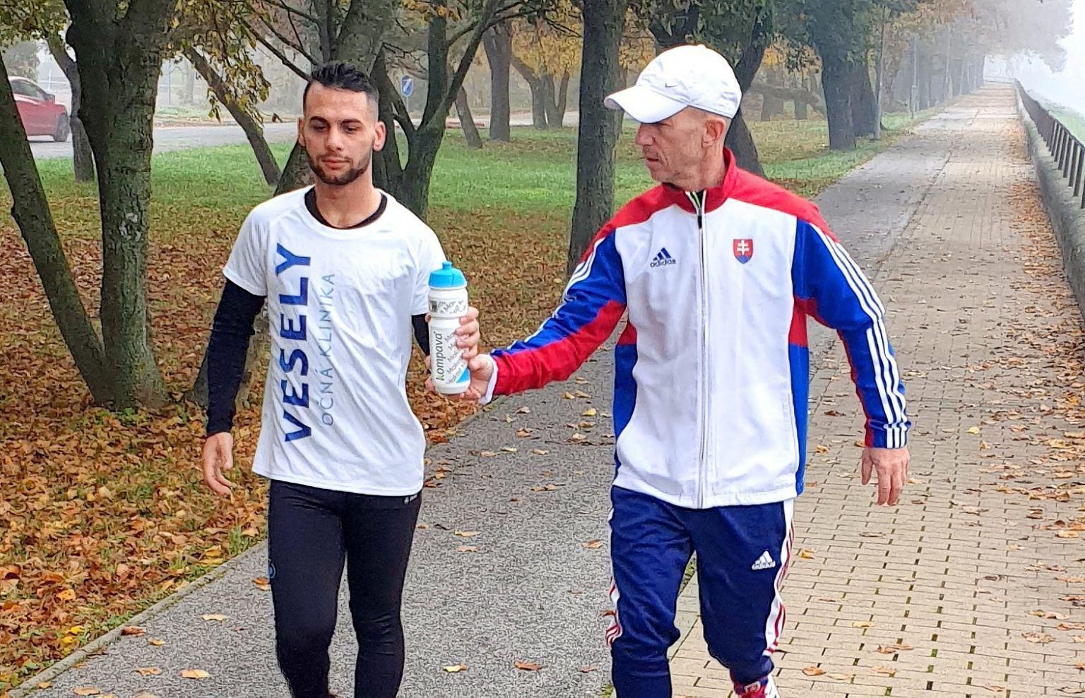 Daniel Kováč a jeho tréner Peter Mečiar