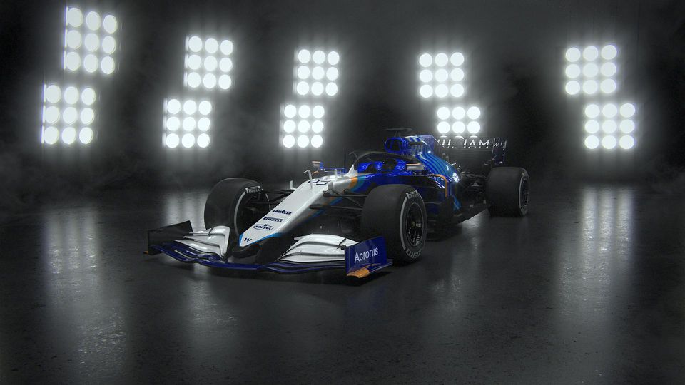 Monopost FW43B tímu Williams pre rok 2021.