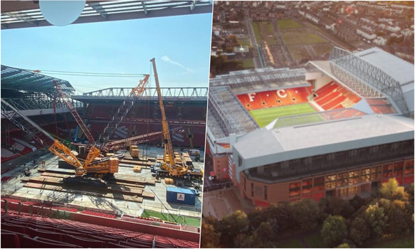 FOTO+Bude ešte majestátnejší! Ikonický štadión Anfield v Liverpoole rozširujú