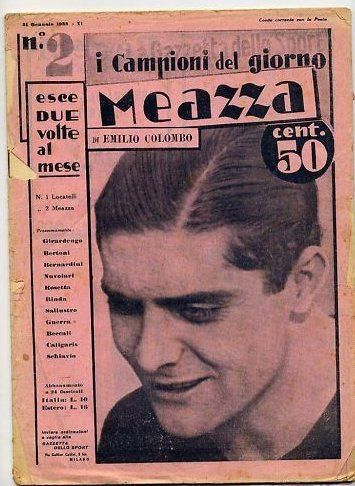 Giuseppe Meazza bol často na titulkách novín a časopisov.