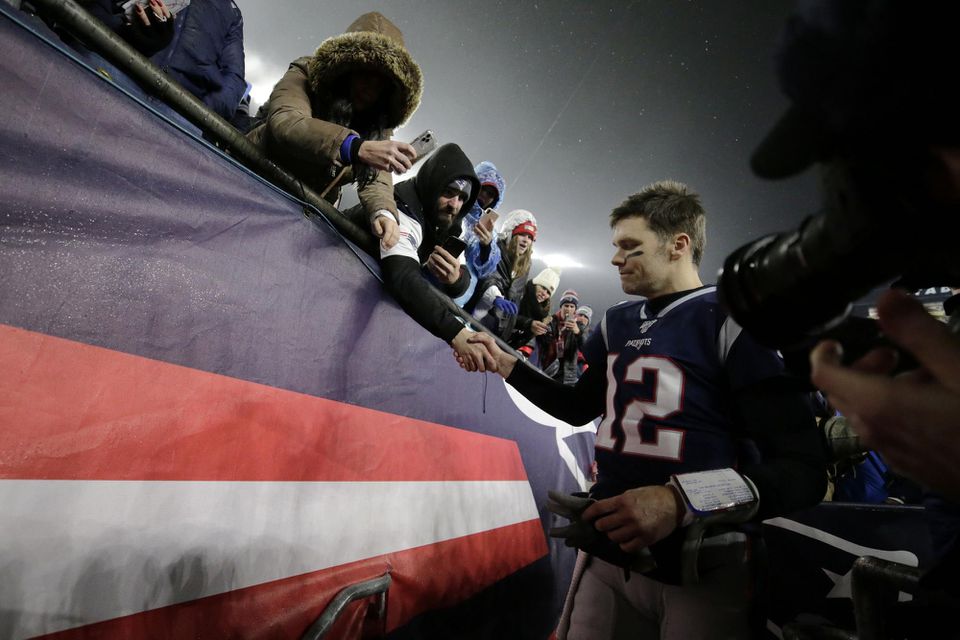 Hráč tímu New England Patriots Tom Brady.