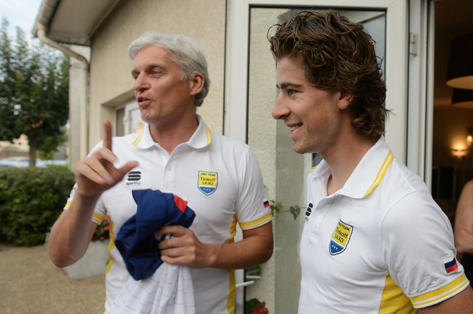 Oleg Tiňkov s Petrom Saganom