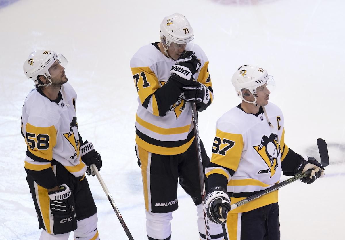 Smutní hráči Pittsburghu Penguins.