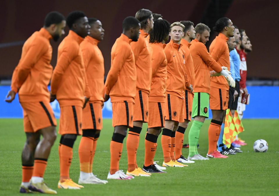 Holandská reprezentácia v zápase Ligy národov proti Poľsku