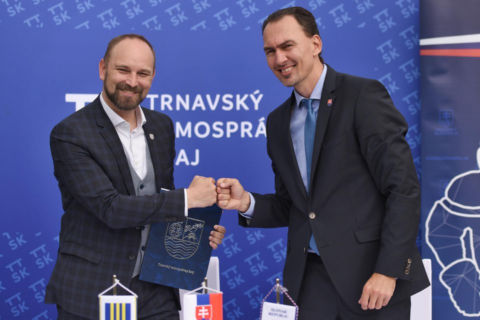 Predseda TTSK Jozef Viskupič a Miroslav Šatan