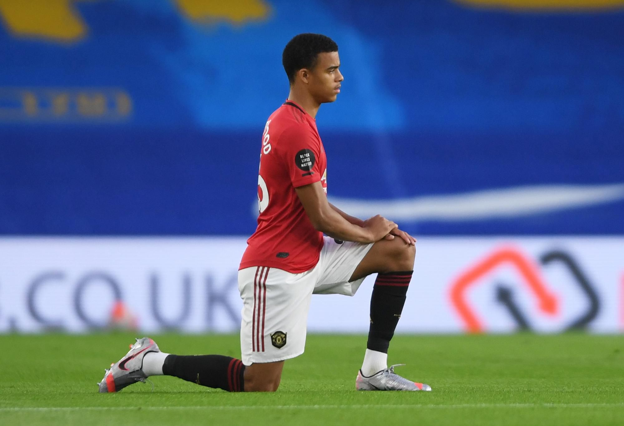 Mason Greenwood v drese Manchestru United.